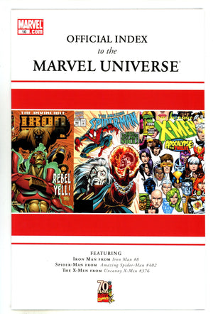 Official Index to the Marvel Universe 10 High Grade (2009)