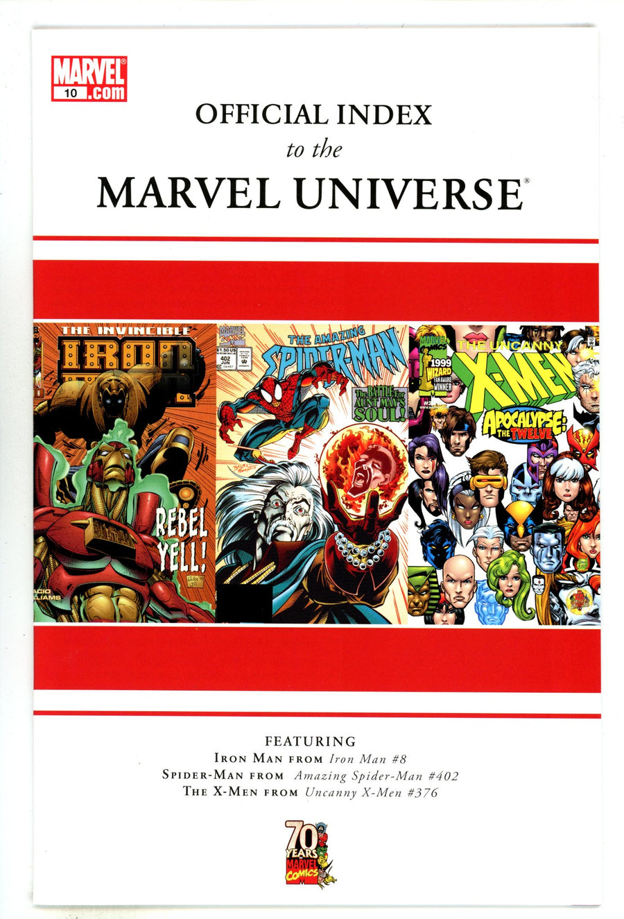 Official Index to the Marvel Universe 10 High Grade (2009) 
