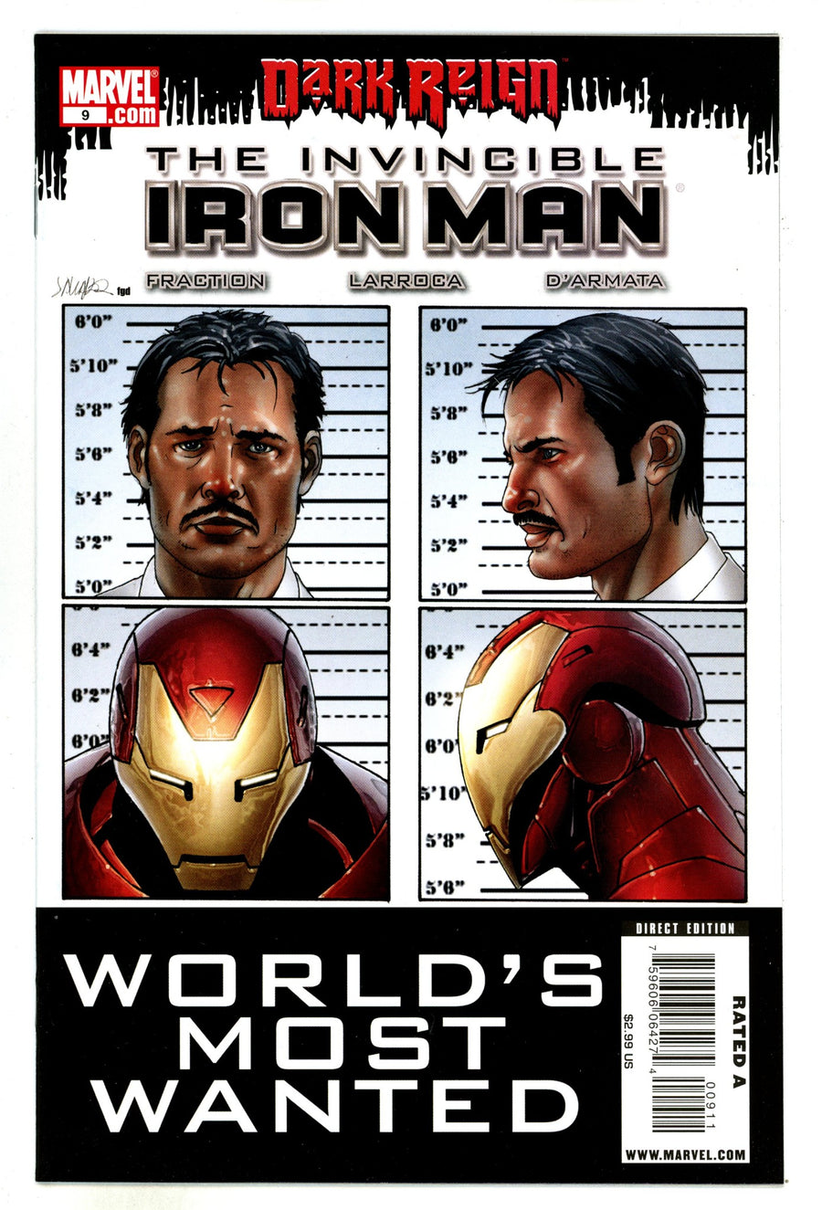 Invincible Iron Man Vol 1 9 High Grade (2009) 