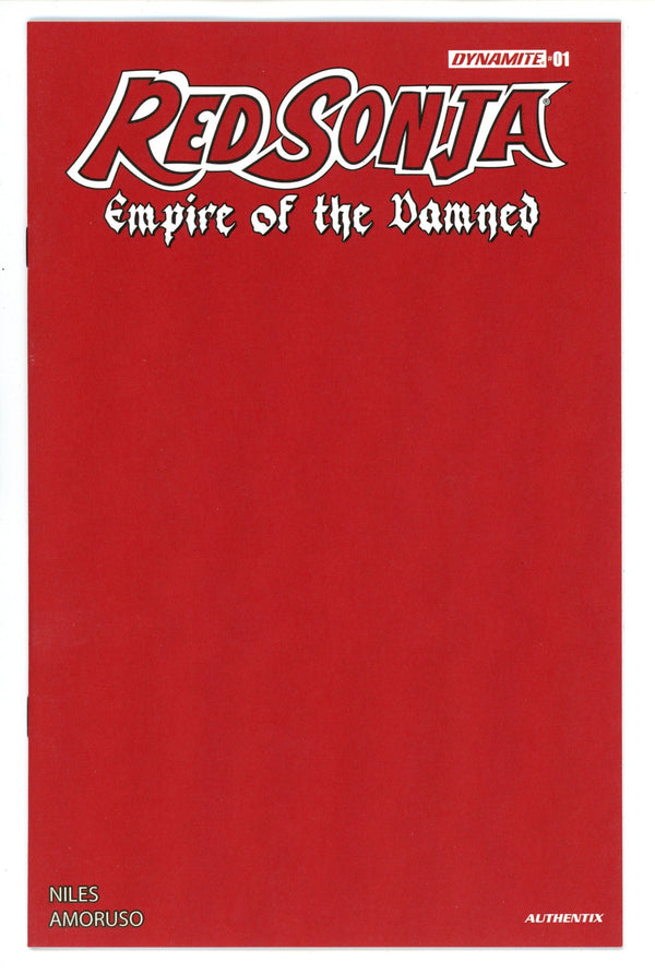 Red Sonja Empire Damned 1 Red Blank 1 Cvr R Foc Bonus Red Blank Authent (2024)