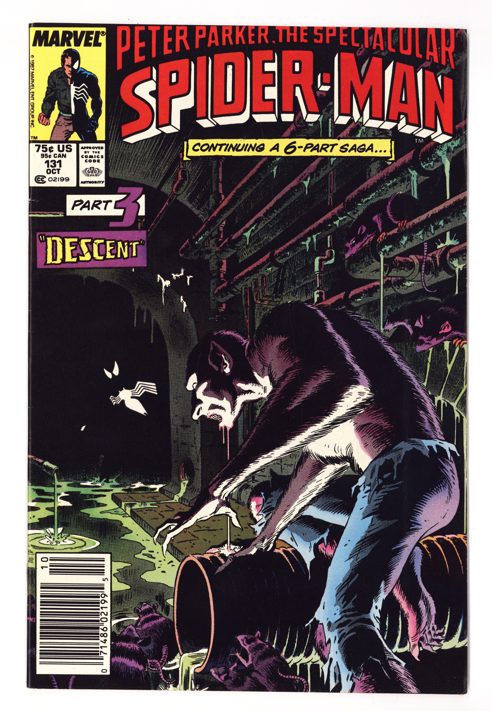 The Spectacular Spider-Man Vol 1 131  VF (8.0)   (1987)     Newsstand  