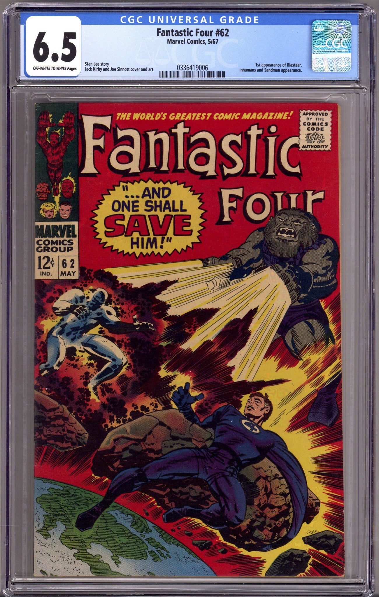 Fantastic Four Vol 1 62 CGC 6.5 (FN+) (1967) 