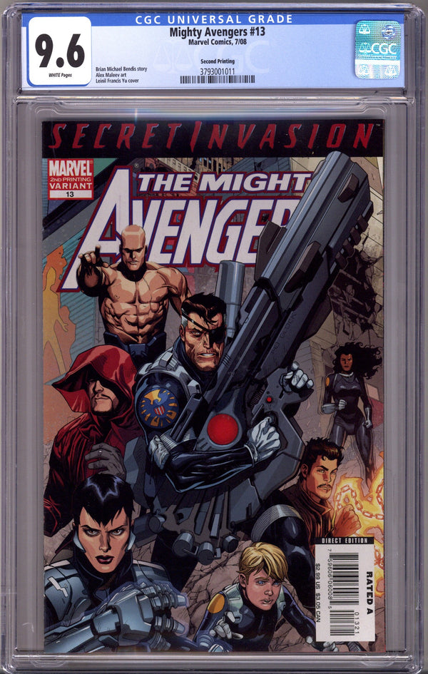 The Mighty Avengers Vol 1 13 CGC 9.6 (NM+) (2008) 2nd Print