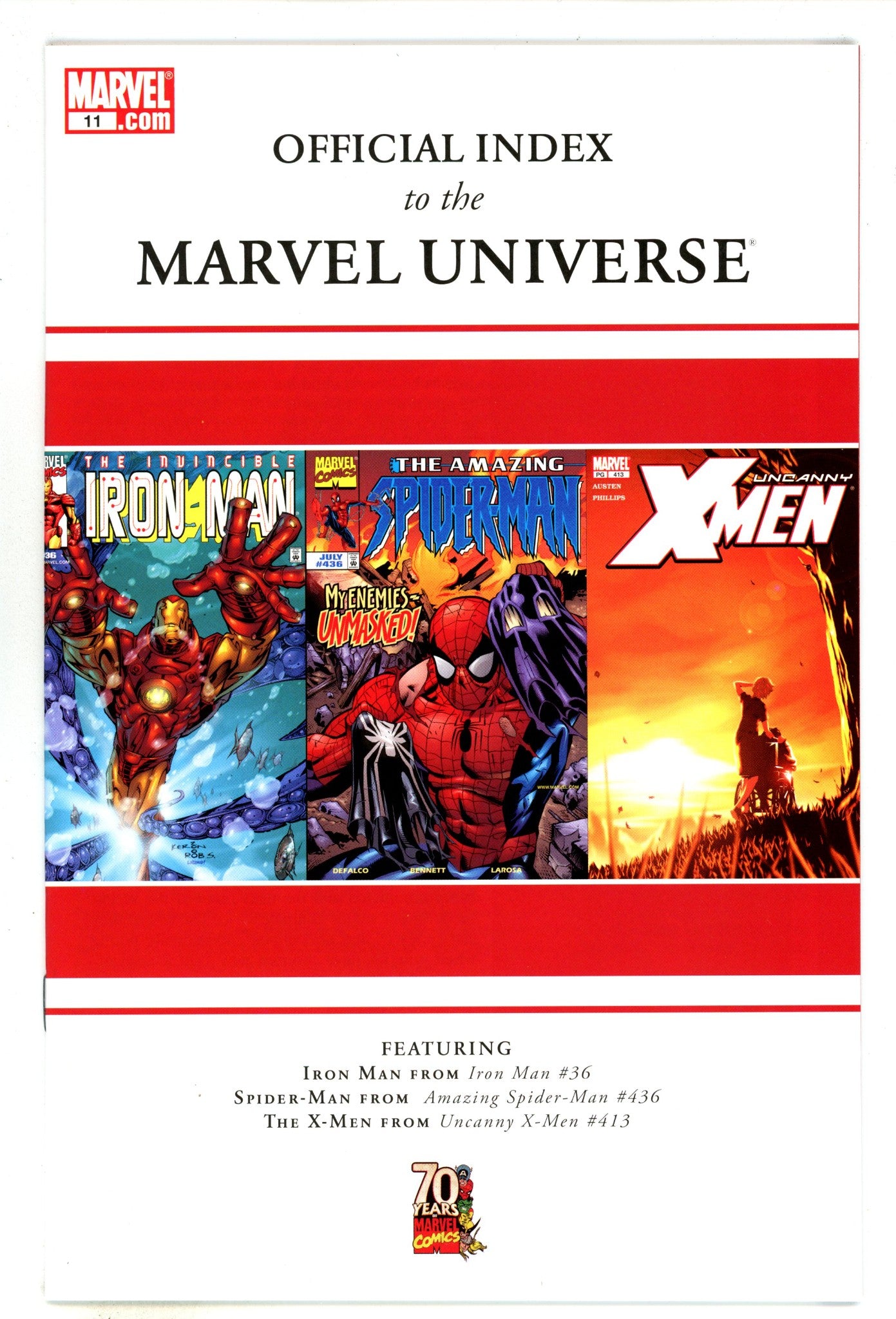 Official Index to the Marvel Universe 11 High Grade (2009) 