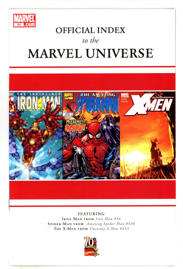 Official Index to the Marvel Universe 11 High Grade (2009)