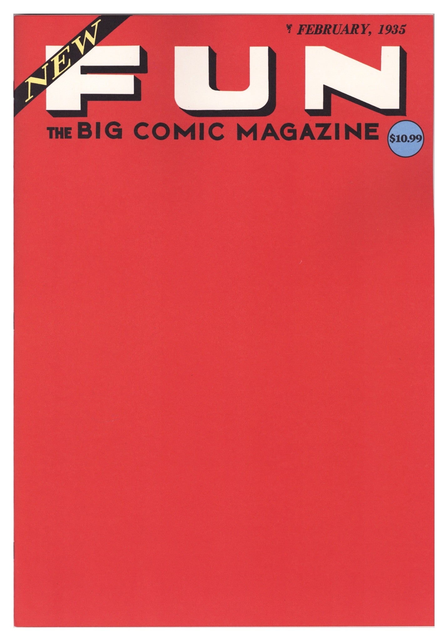 New Fun Comics 1 Blank Variant (2025)