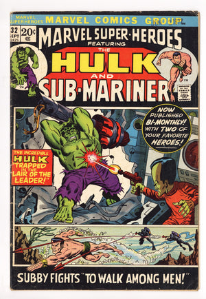 Marvel Super-Heroes Vol 1 32 Very Low Grade (1972)