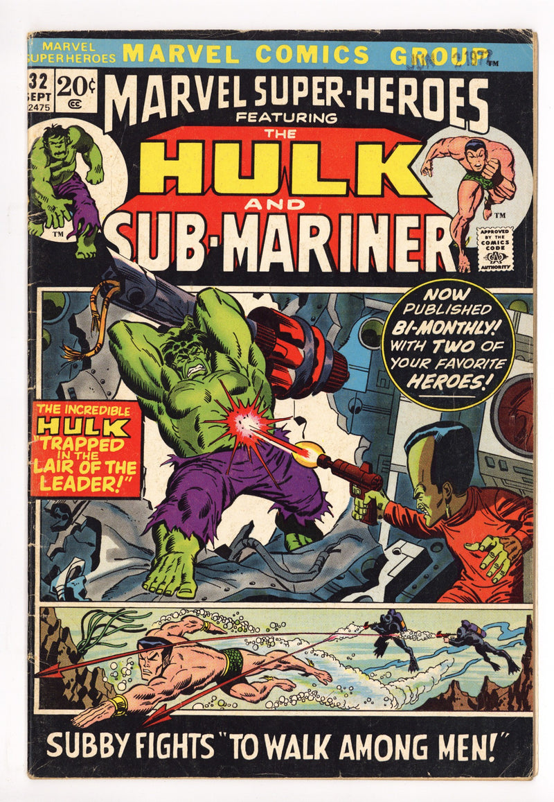 Marvel Super-Heroes Vol 1 32 Very Low Grade (1972) 