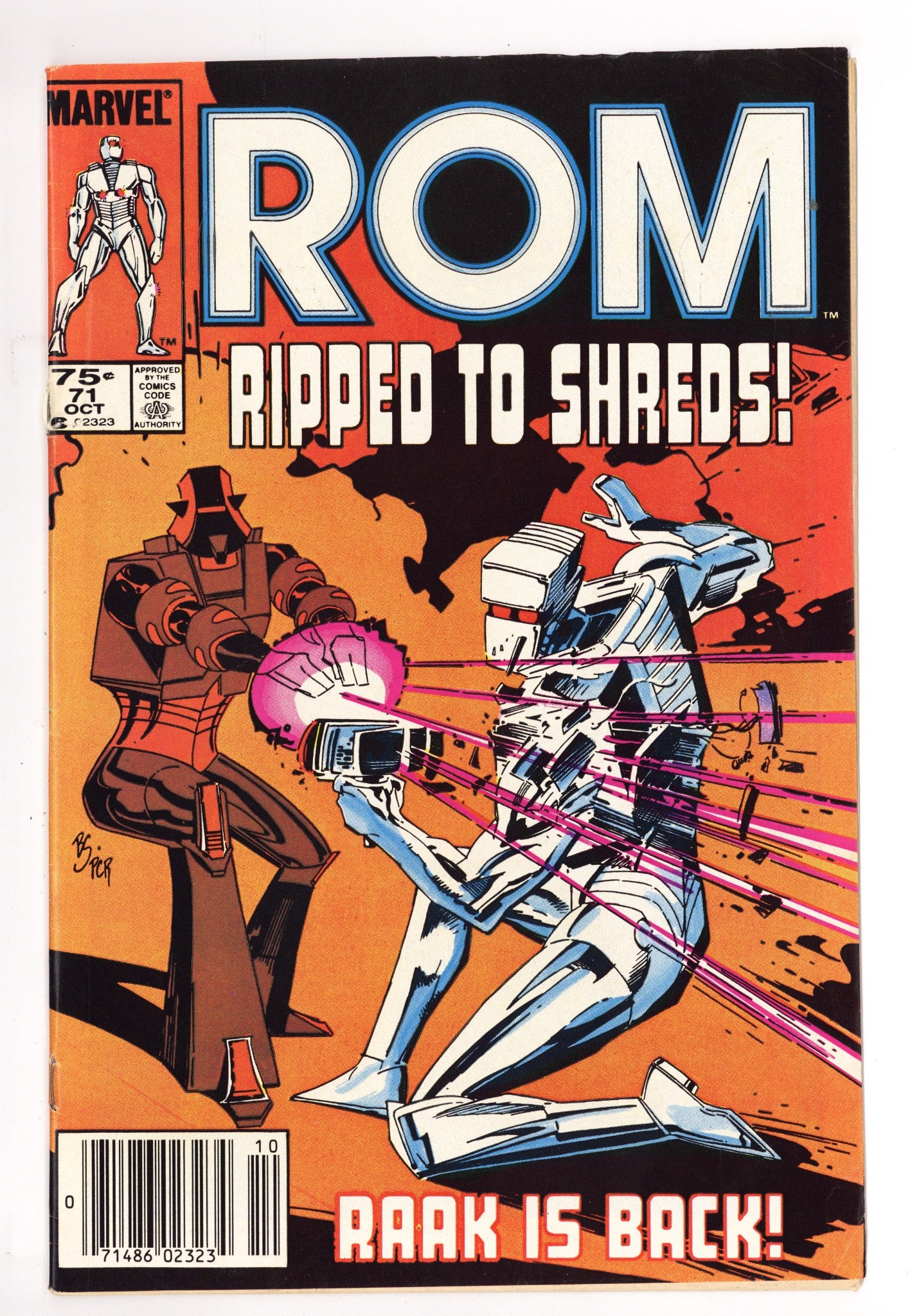 Rom Vol 1 71 Very Low Grade Top Staple Detached (1985) 