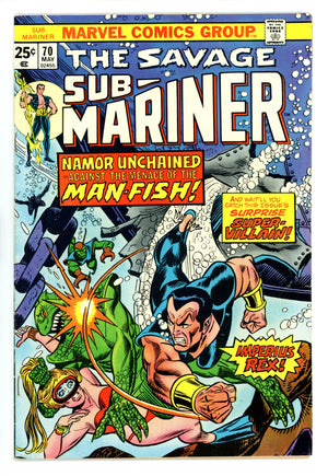 Sub-Mariner Vol 1 70 FN (6.0) (1974)