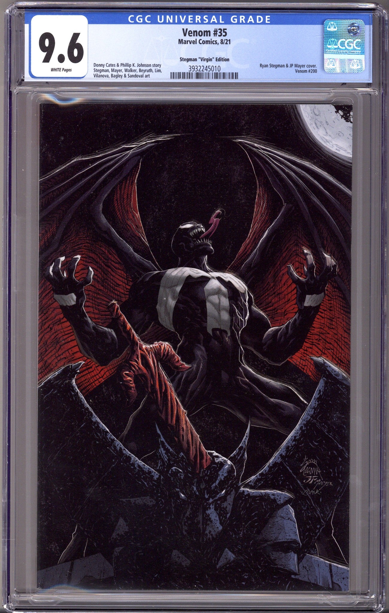 Venom Vol 4 35 Stegman Virgin Incentive Variant CGC 9.6 (2021)
