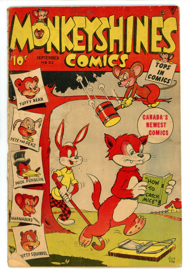 Monkeyshines Comics 21 GD/VG (3.0) (1948) Canadian Edition 