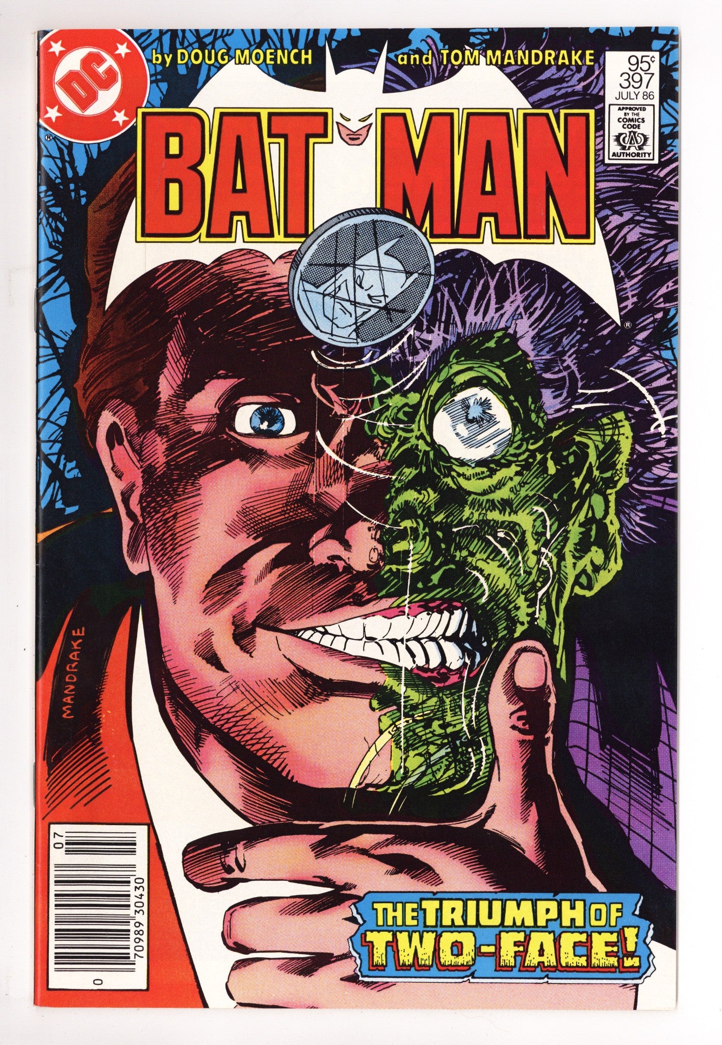 Batman Vol 1 397 NM- (9.2) (1986) Canadian Price Variant 