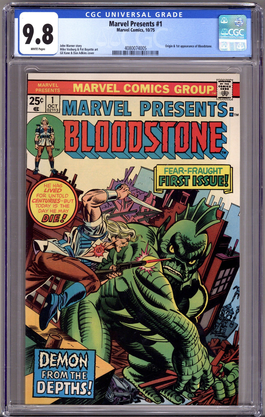 Marvel Presents 1 CGC 9.8 (NM/M) (1975) 