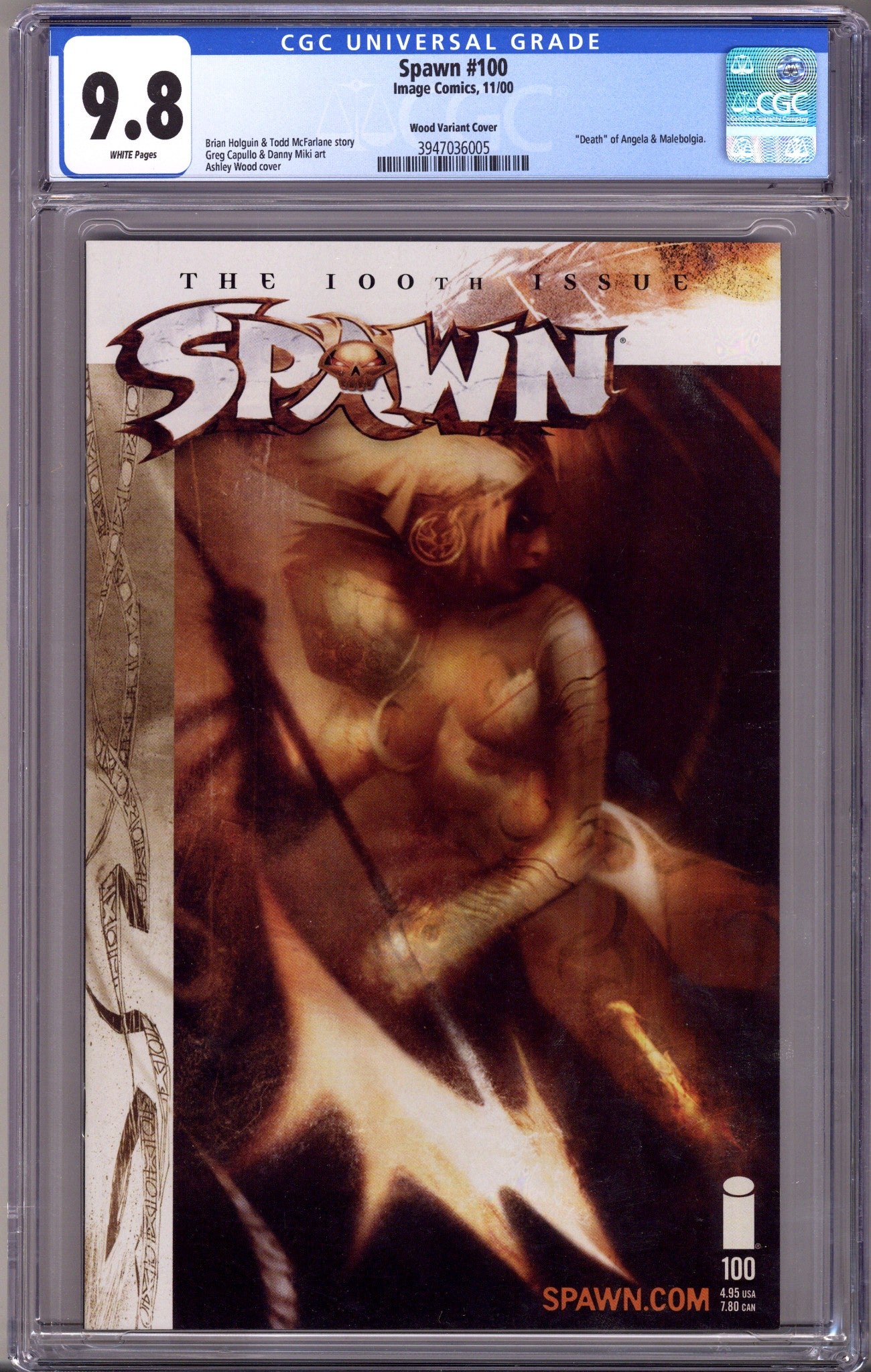 Spawn 100 CGC 9.8 (NM/M) (2000) Wood Variant