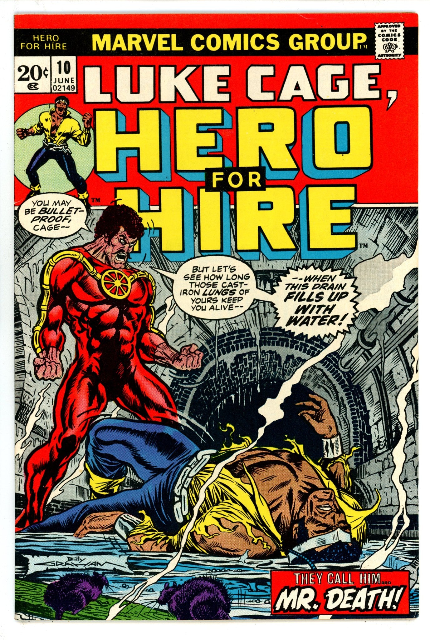 Hero for Hire 10 VF- (7.5) (1973) 
