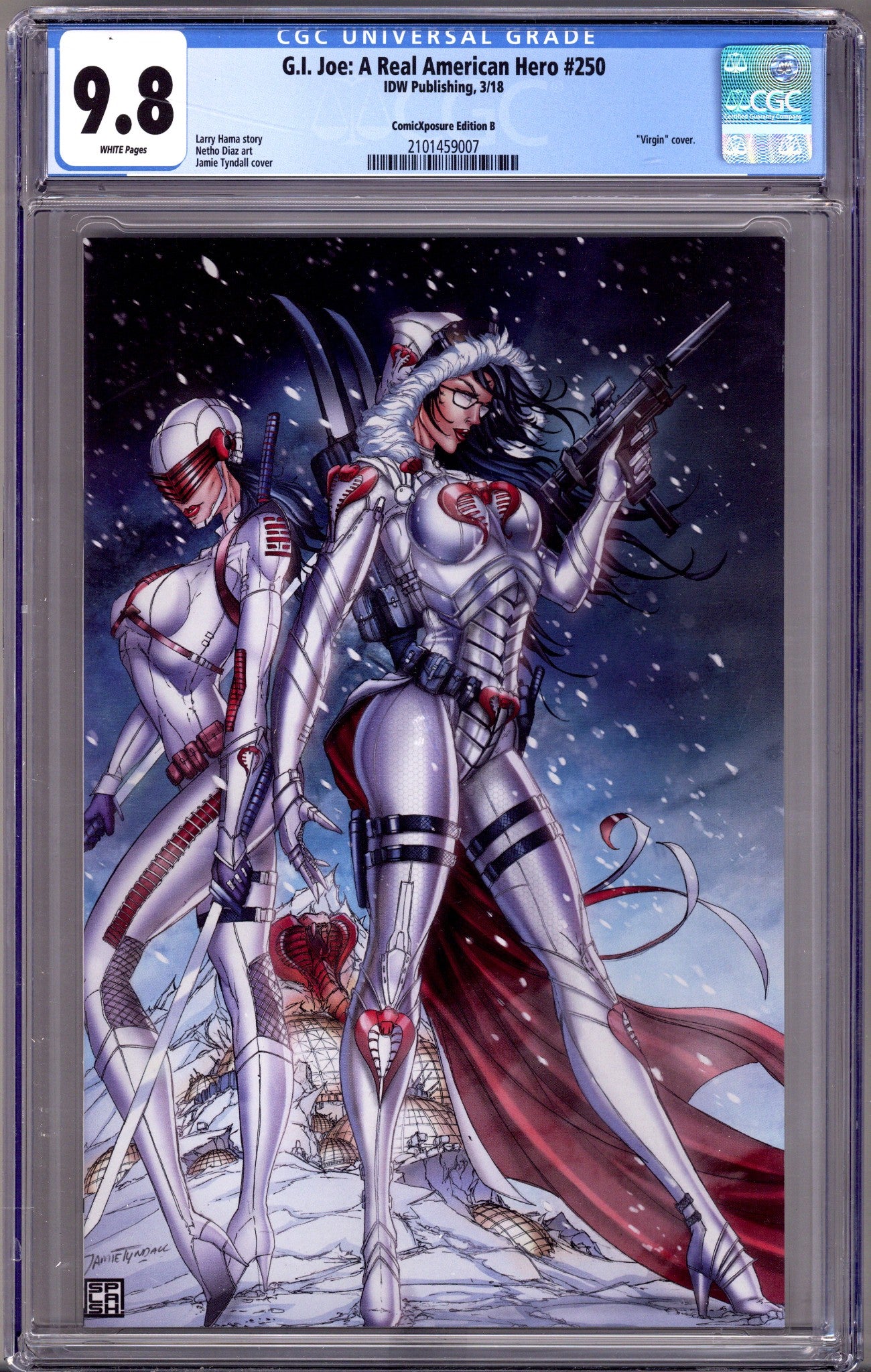 G.I. Joe: A Real American Hero   250 CGC 9.8 (NM/M)   (2018) Tyndall Virgin   Exclusive Variant  