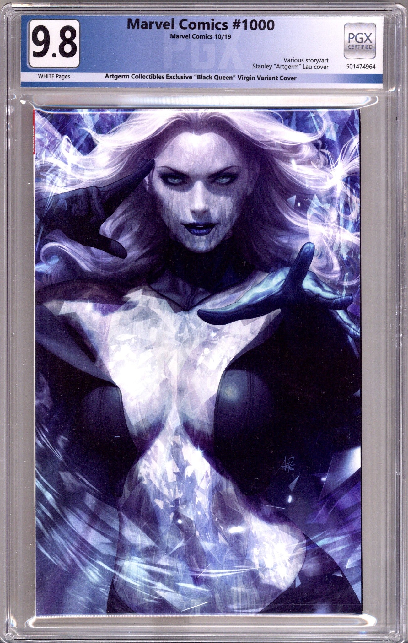 Marvel Comics 1000 PGX 9.8 (NM/M) (2019) Artgerm Virgin Exclusive Variant 