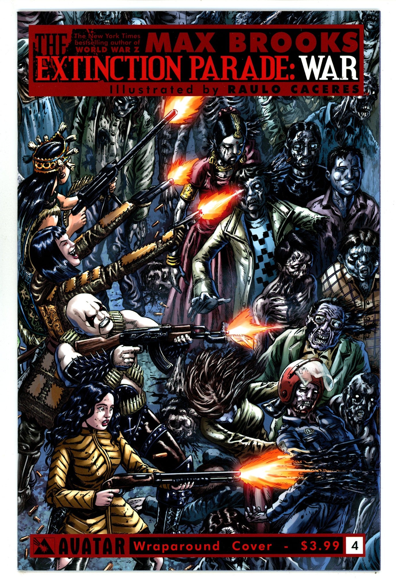 The Extinction Parade: War   4  High Grade   (2014) Caceres Wraparound   Variant  