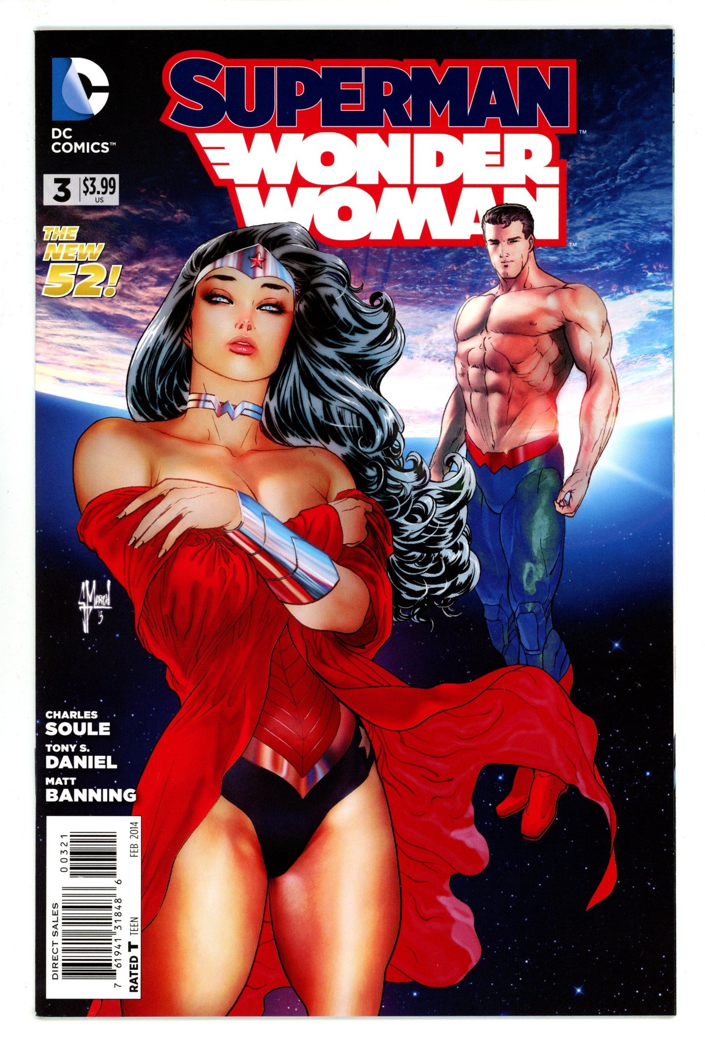 Superman / Wonder Woman 3 NM- (9.2) (2014) March Incentive Variant 
