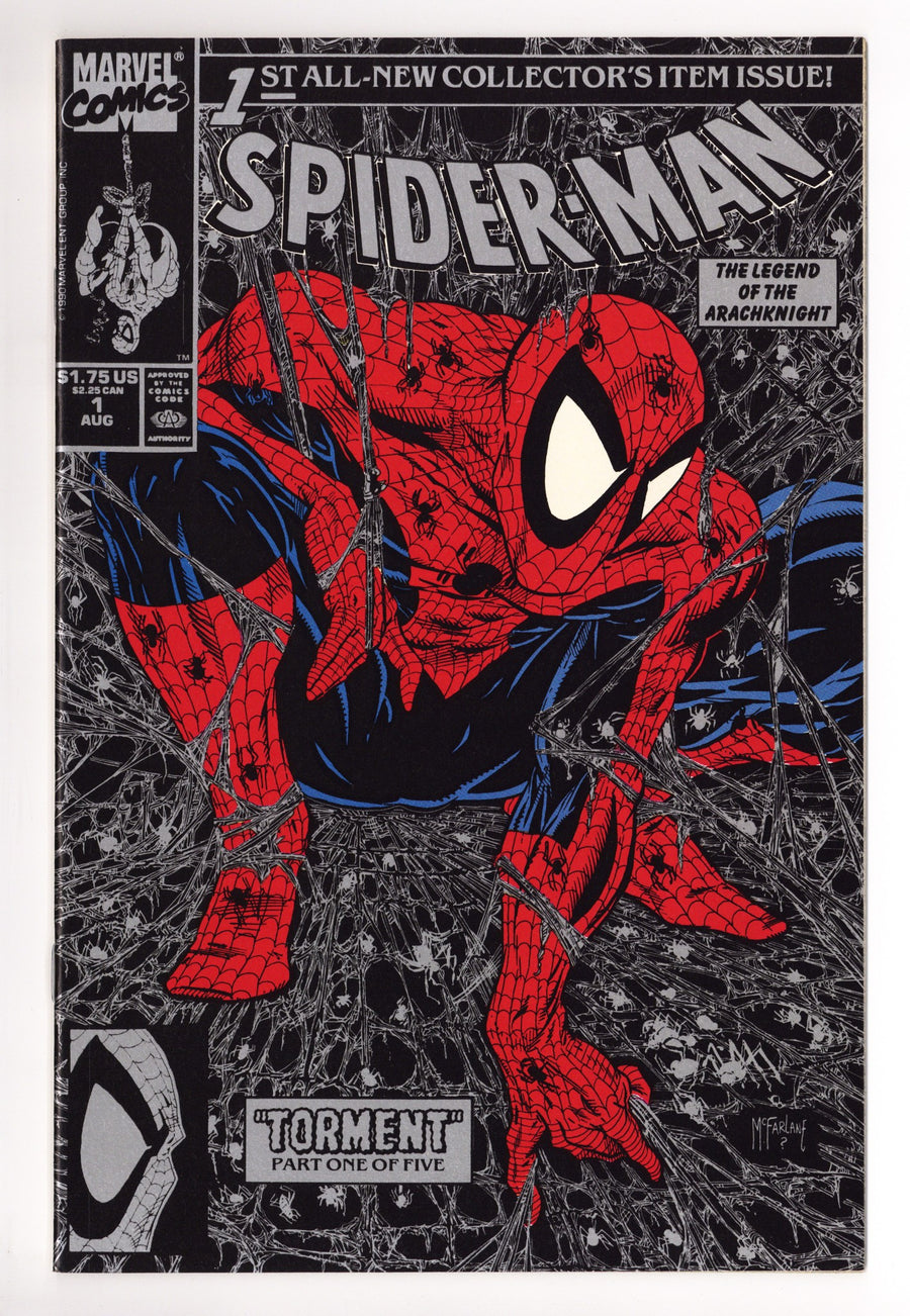 Spider-Man Vol 1 1 VF+ (8.5) (1990) Silver Variant 