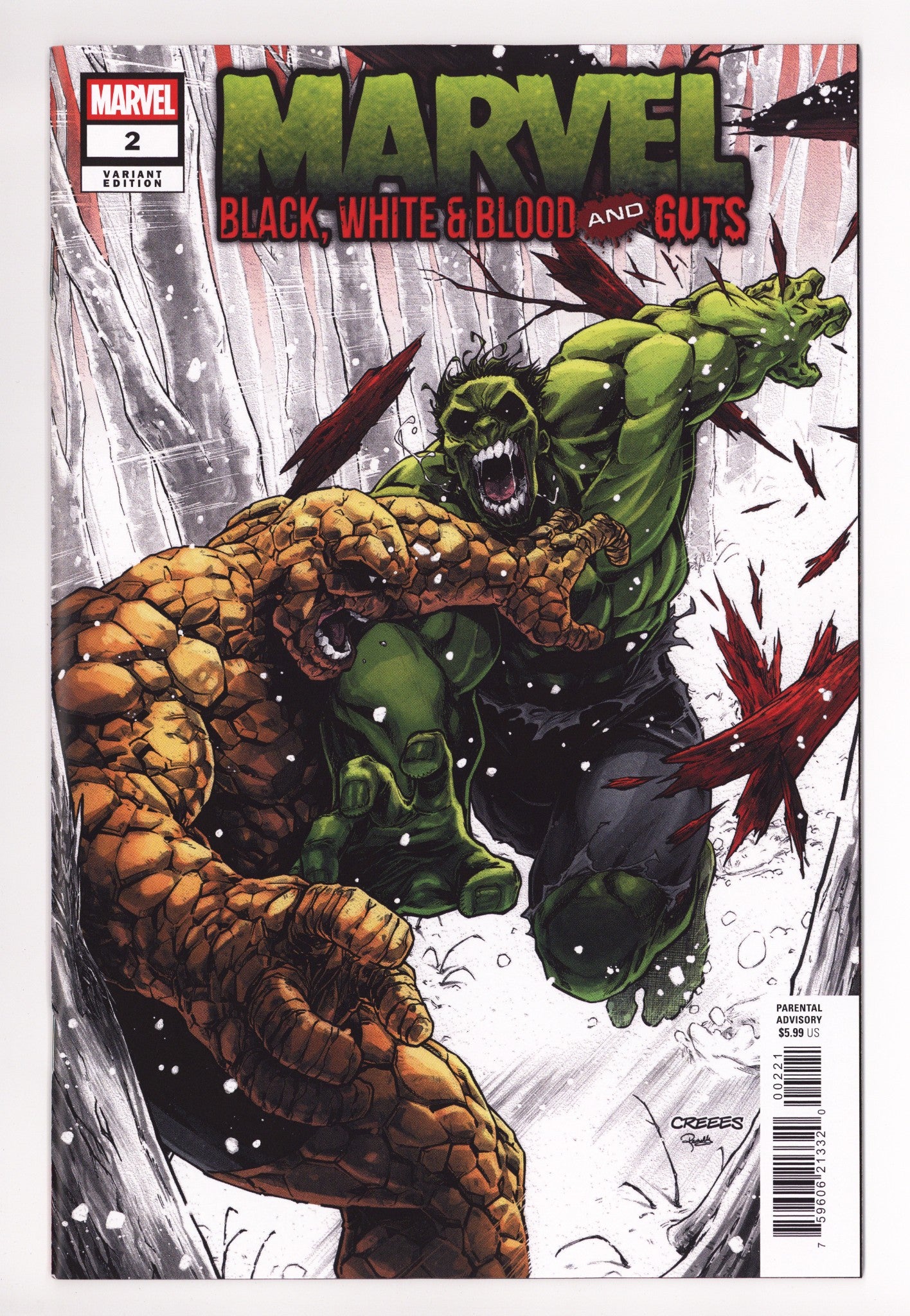 Marvel: Black White & Blood And Guts 2 Lee Variant (2025)