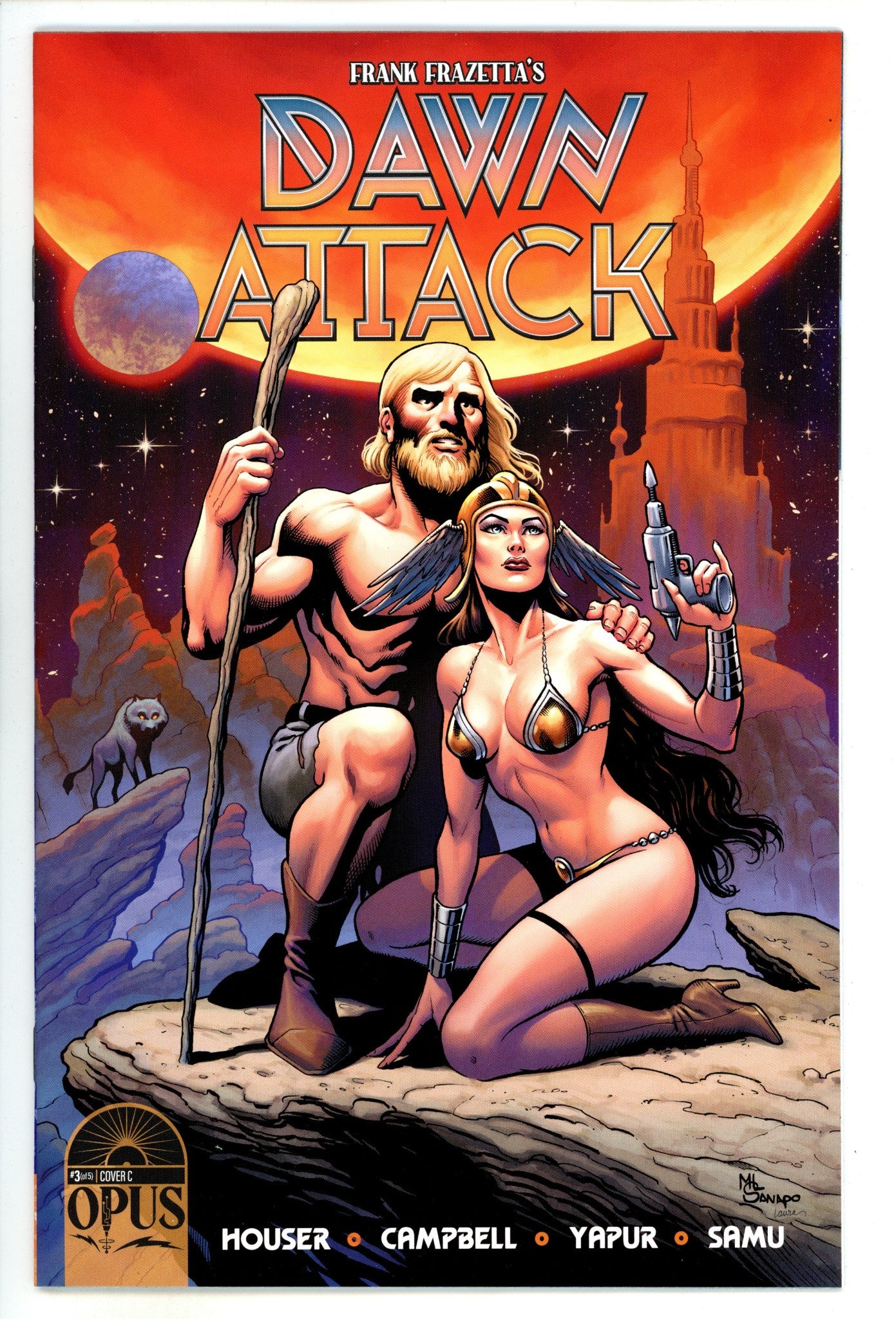 Frank Frazetta's Dawn Attack 3 High Grade (2023) Palosz Incentive Variant 