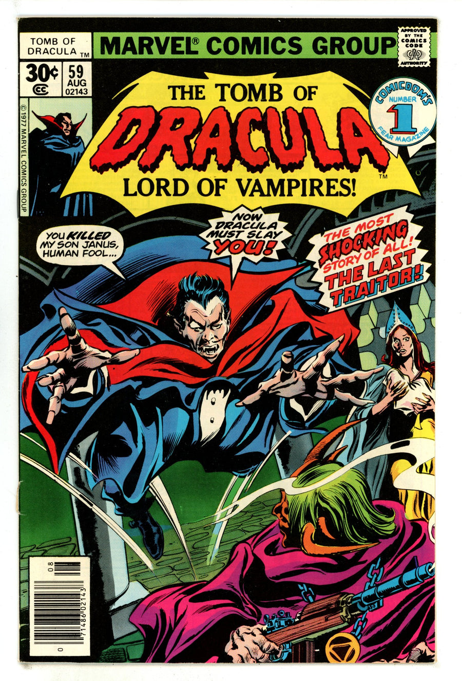 Tomb of Dracula Vol 1 59 VF/NM (9.0) Apparent, Bottom Staple Detached (1977) 