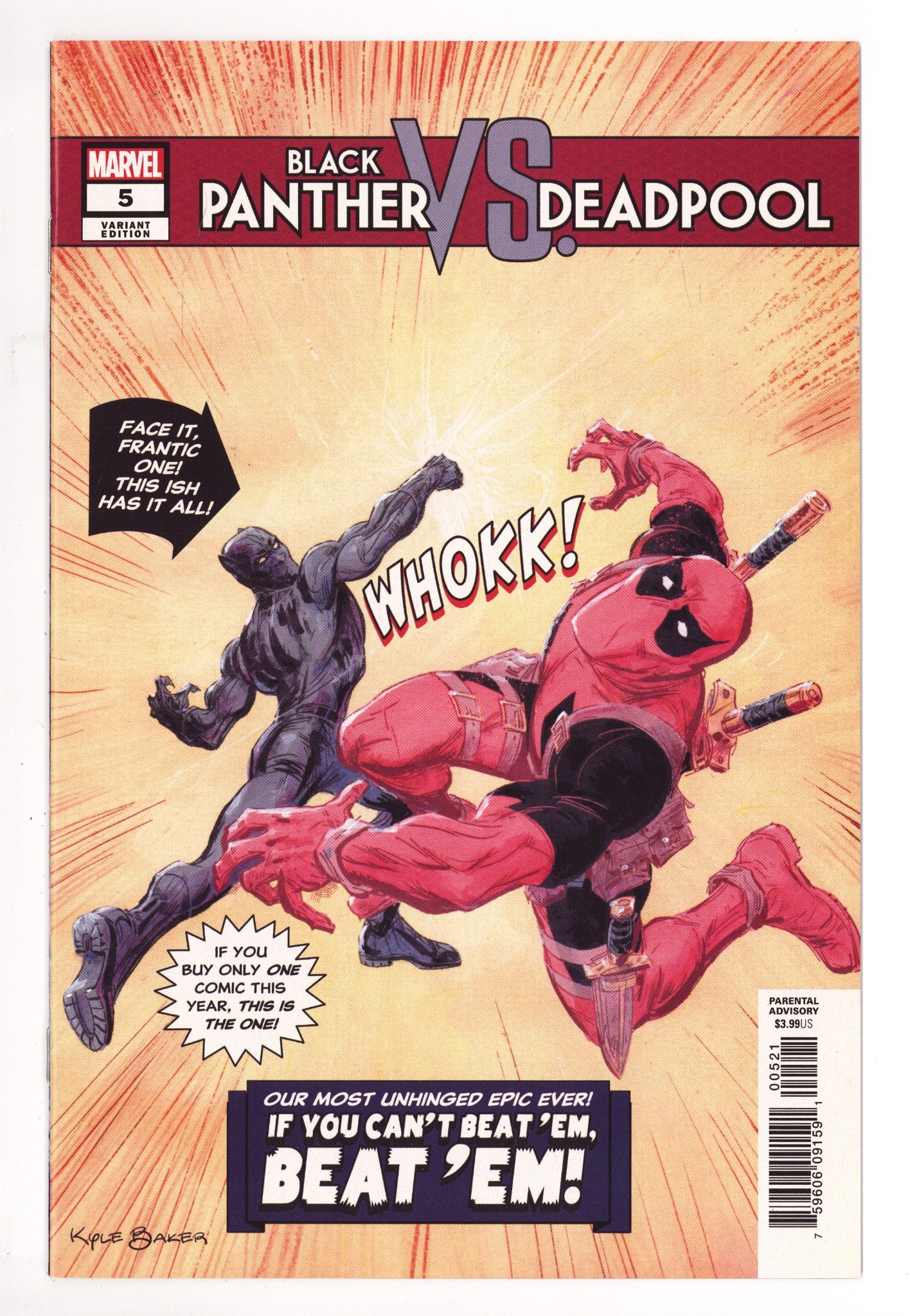 Black Panther vs Deadpool 5 High Grade (2019) Baker Variant 