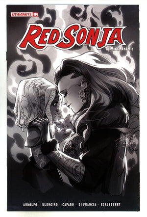 Red Sonja Vol 6 4 High Grade (2021) Andolfo B&W Incentive Variant