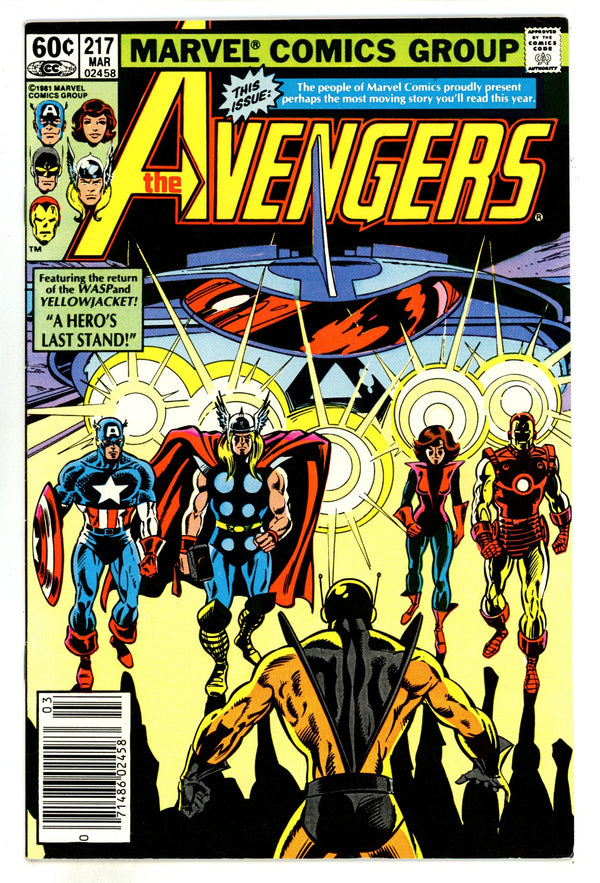 The Avengers Vol 1 217 High Grade (1982) Newsstand