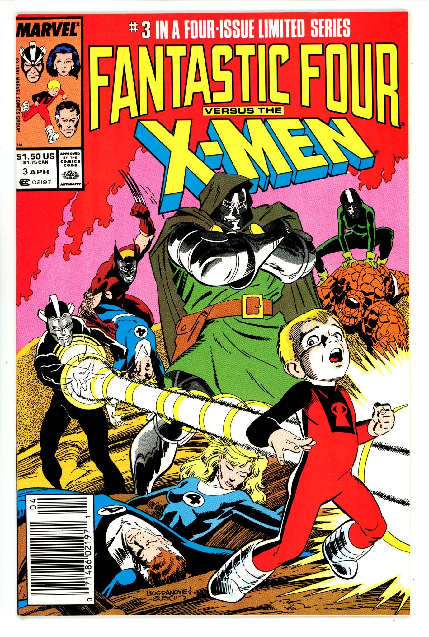 Fantastic Four vs. X-Men 3 Newsstand (1987)