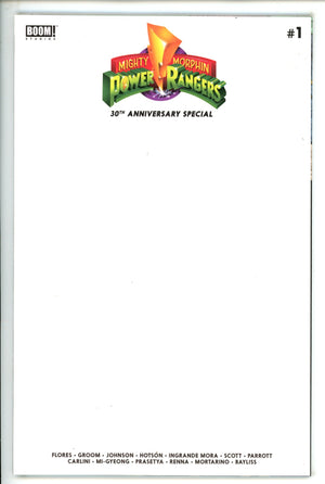 Mighty Morphin Power Rangers 30th Anniversary Special 1 Blank Variant (2023)