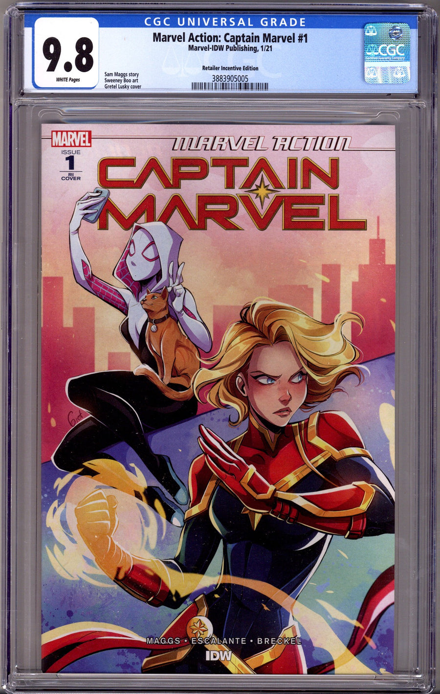 Marvel Action: Captain Marvel 1 Lusky Incentive Variant CGC 9.8 (2021)