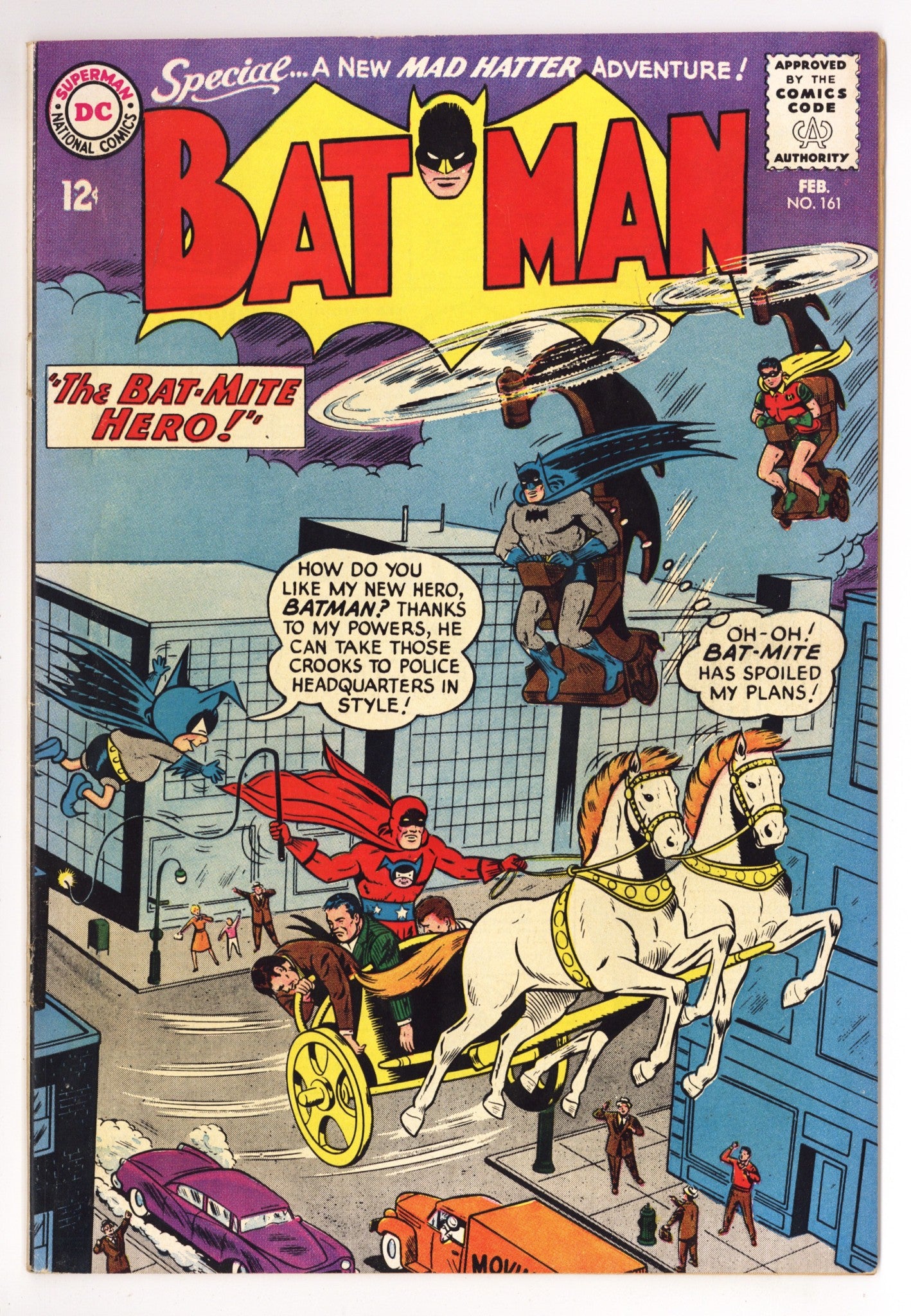 Batman Vol 1 161 VF- (7.5) Apparent, Cover Detached & Glued (1964) 