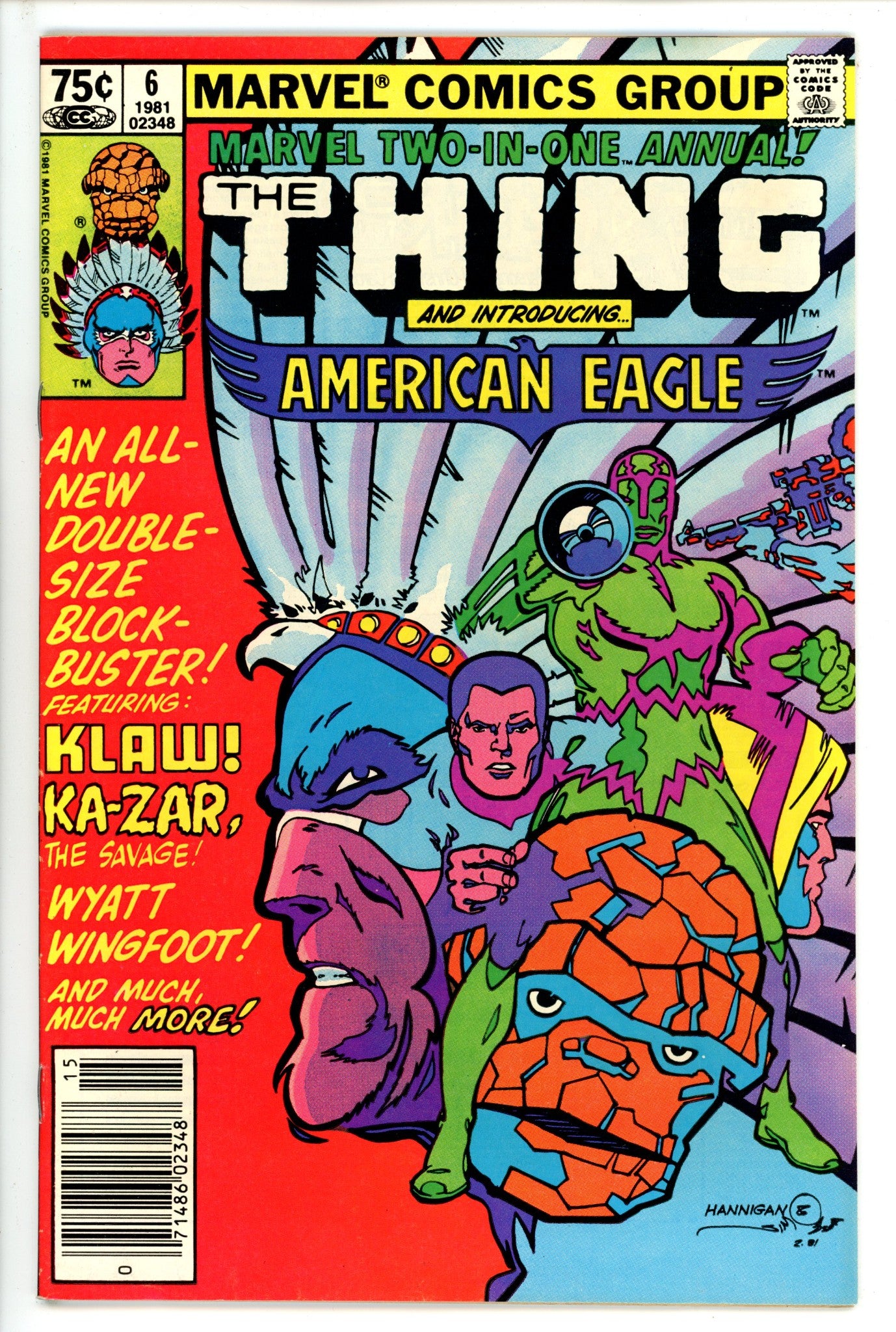 Marvel Two-In-One Annual Vol 1 6 Newsstand VF- (1981)