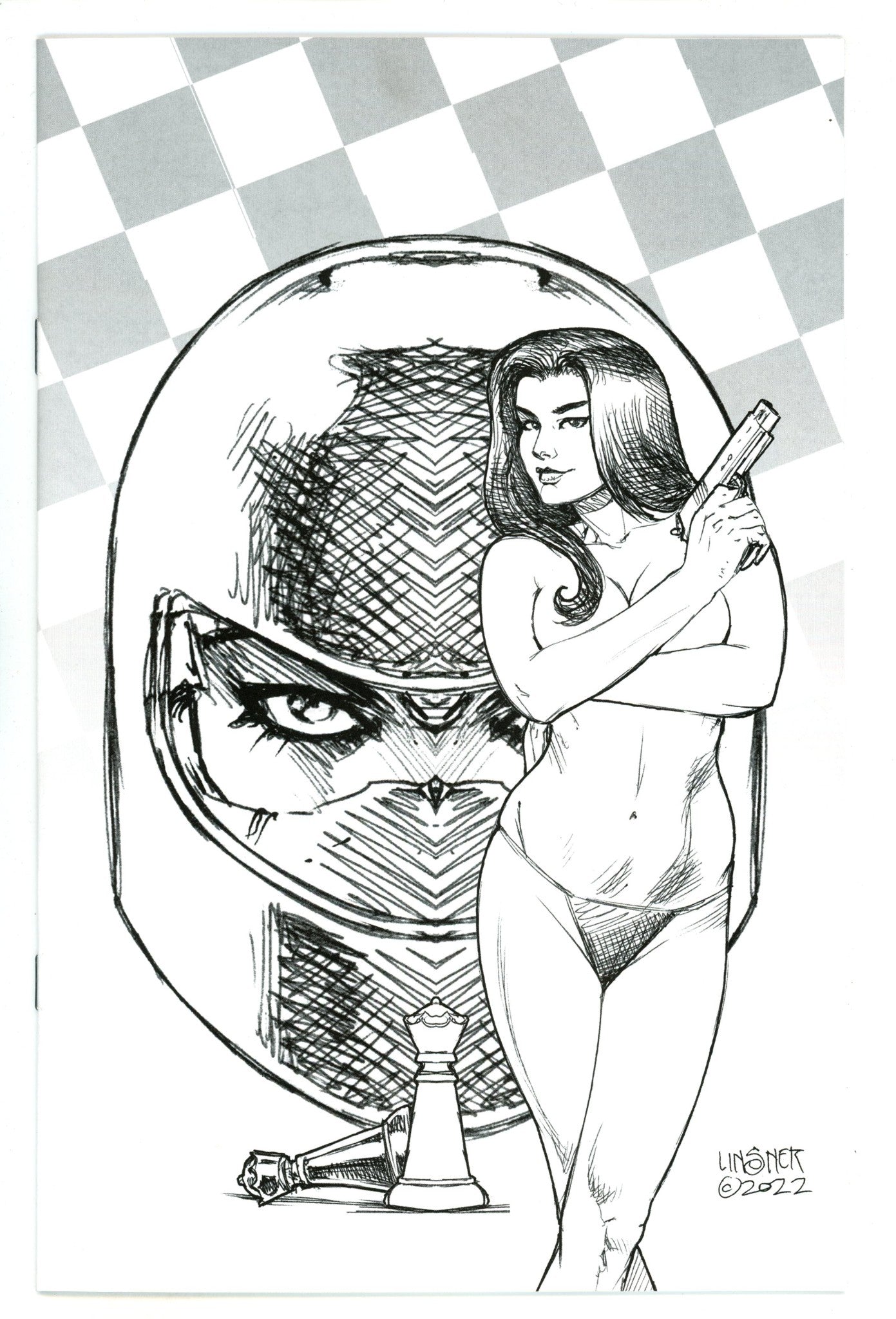 Gun Honey: Blood for Blood 1 High Grade (2022) Linsner B&W Virgin Incentive Variant 