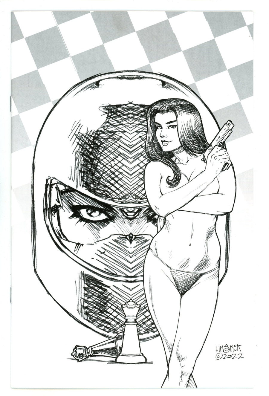 Gun Honey: Blood for Blood 1 High Grade (2022) Linsner B&W Virgin Incentive Variant 