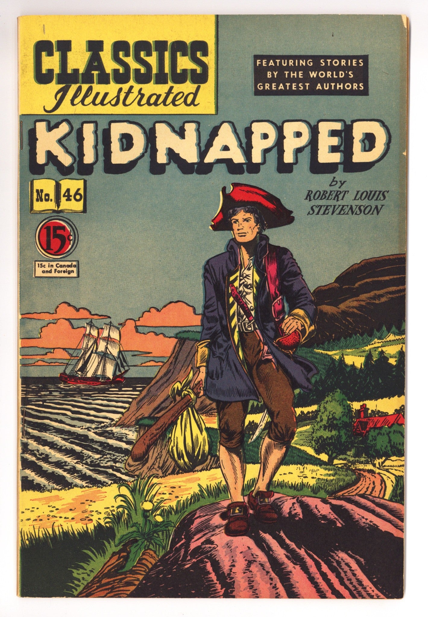 Classics Illustrated 46 HRN47 FN/VF (7.0) Kidnapped (1948) Canadian Edition 