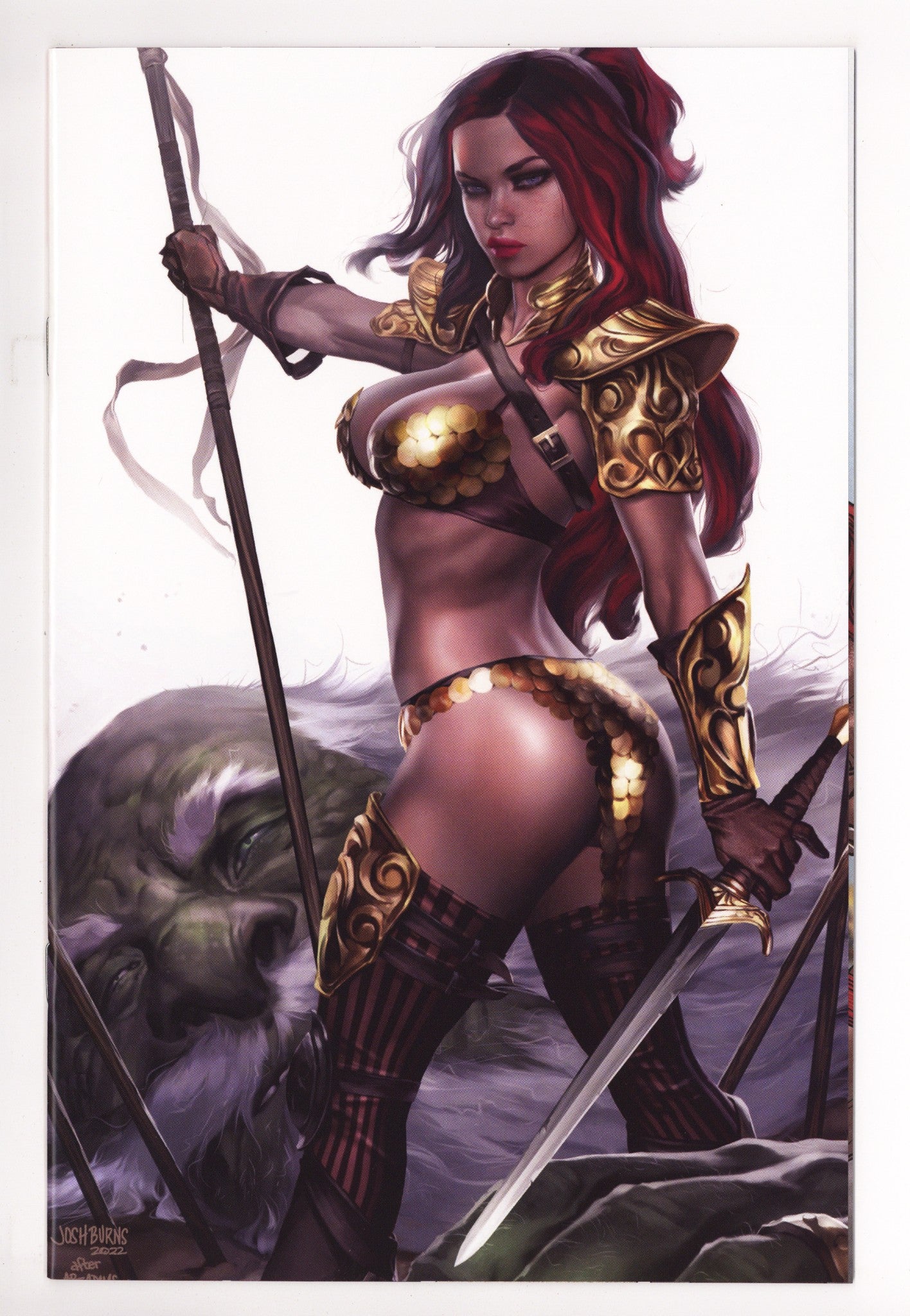 The Invincible Red Sonja 9 High Grade (2022) Burns Virgin Exclusive Variant 