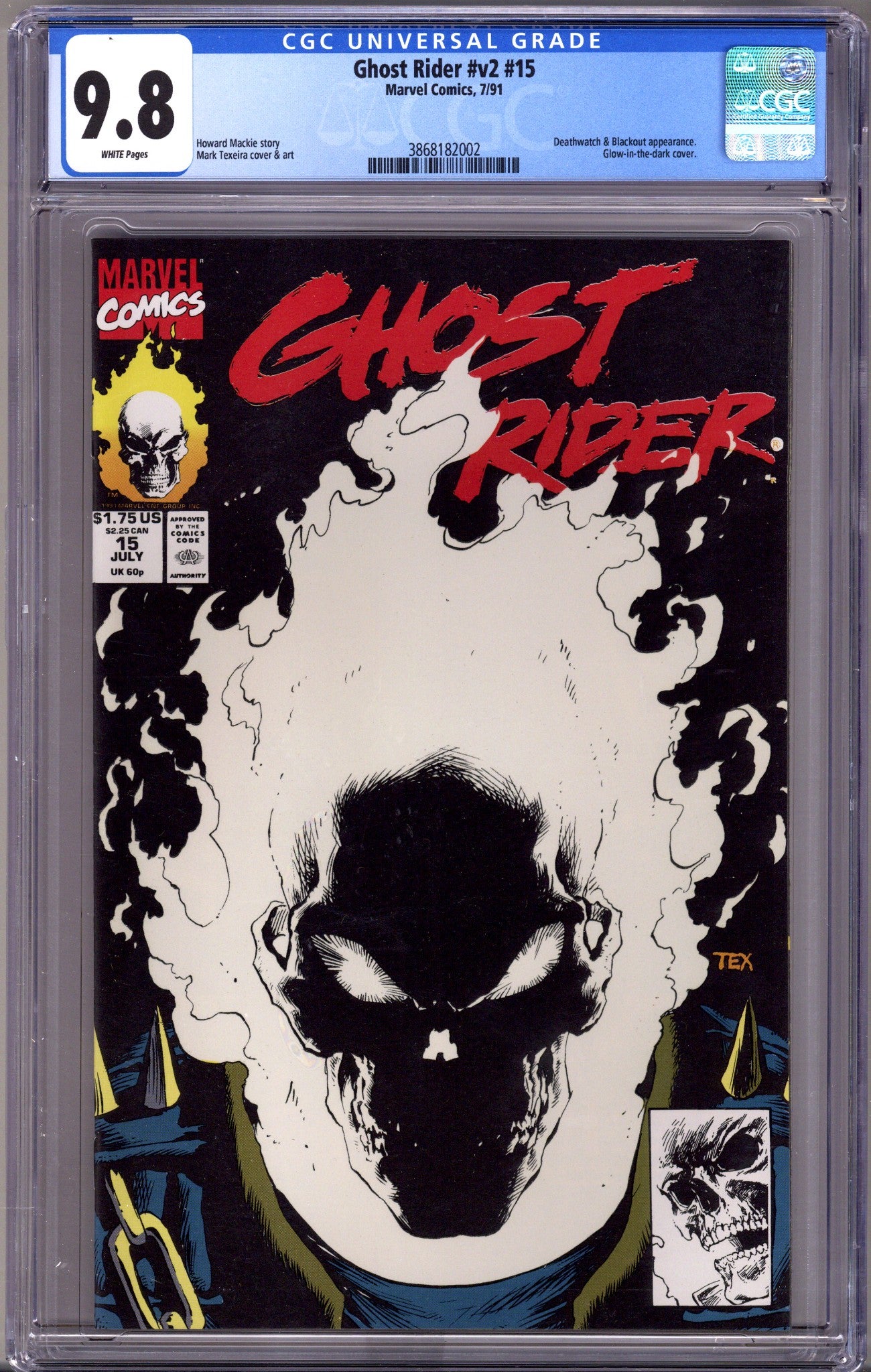Ghost Rider Vol 2 15 CGC 9.8 (NM/M)   (1991)        