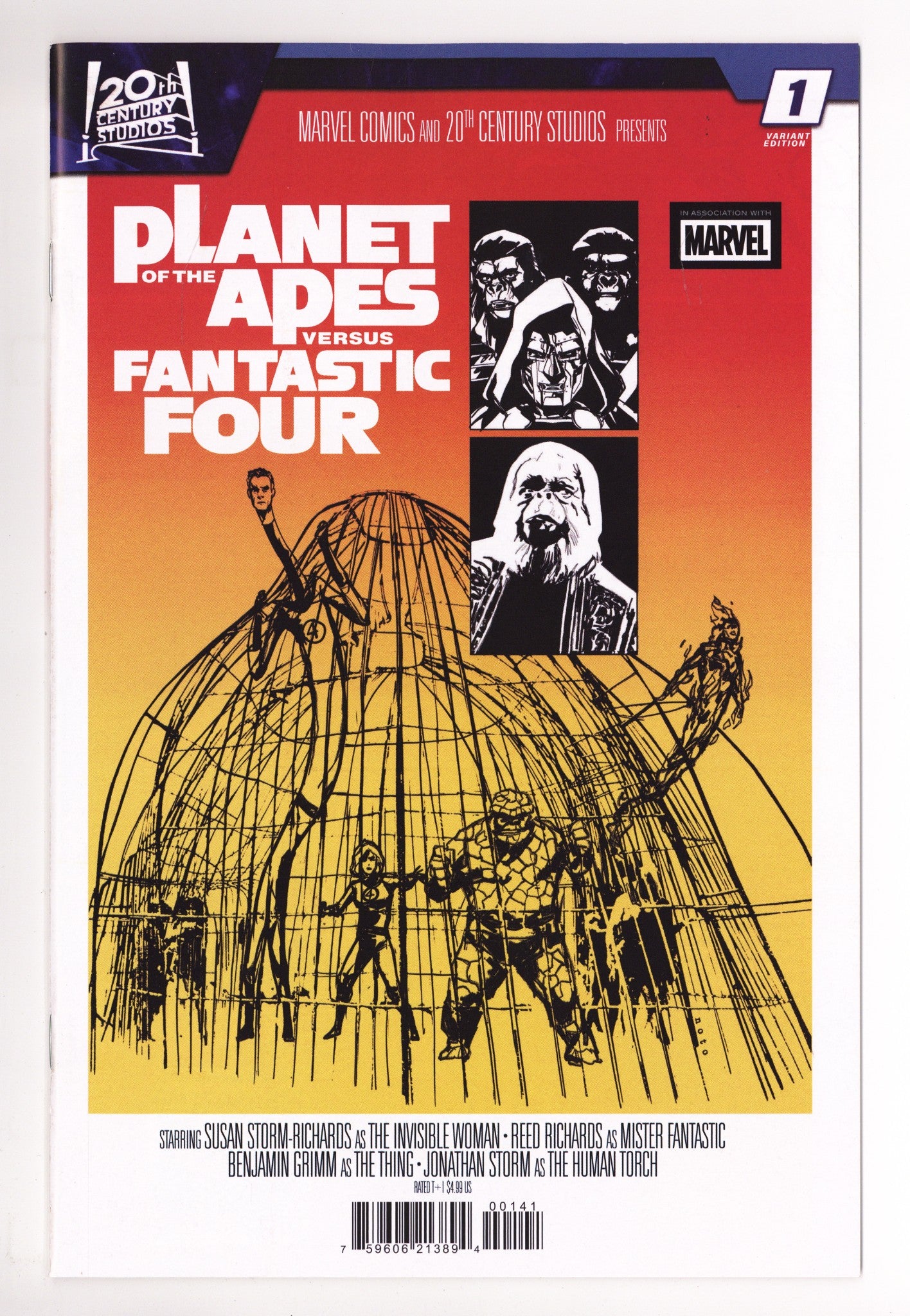 Planet Of The Apes Vs. Fantastic Four 1 Noto Homage Variant (2026)
