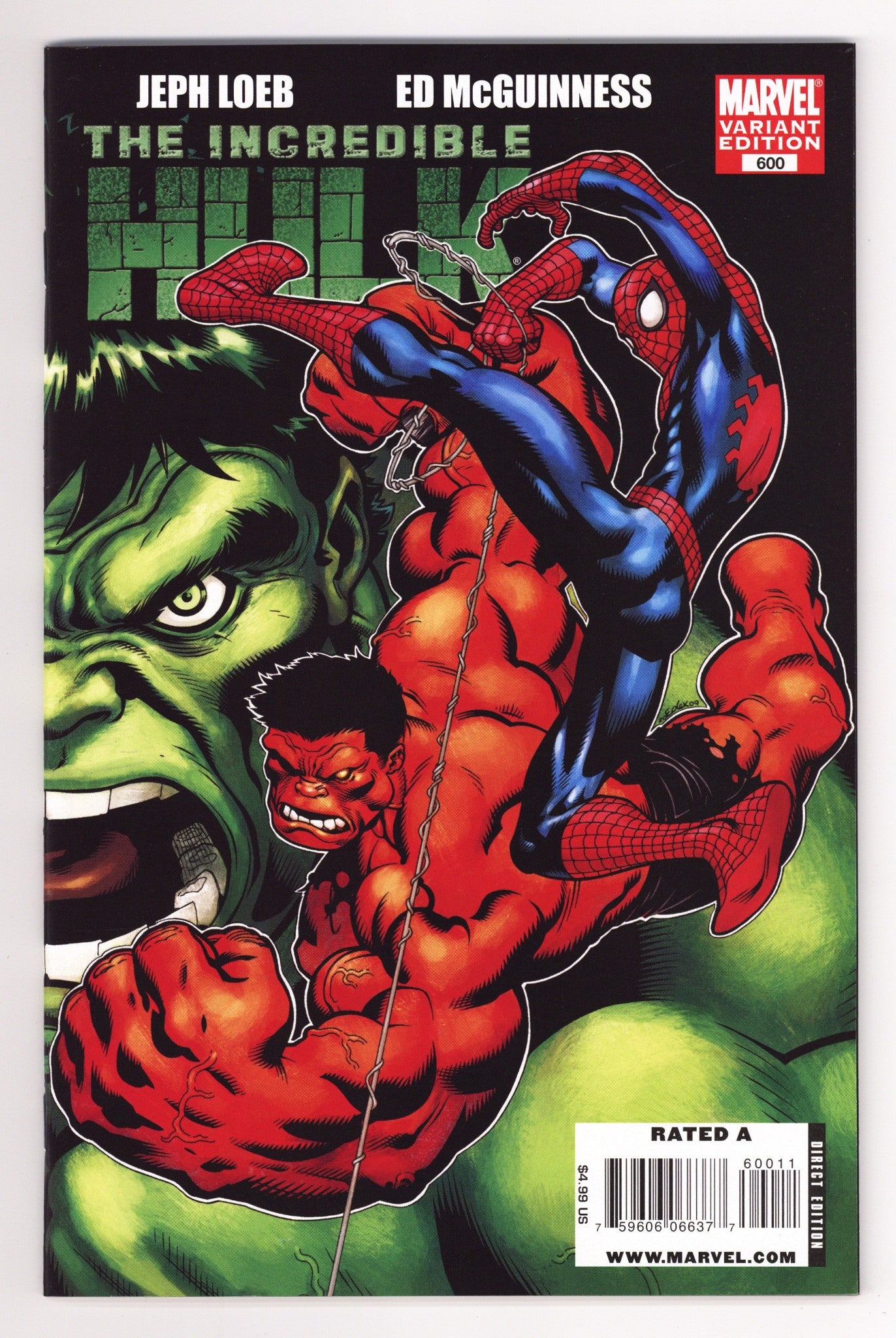 Incredible Hulk Vol 1 600 High Grade (2009) McGuinness Variant 