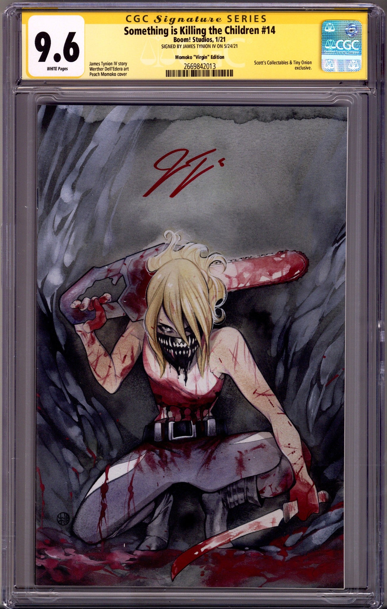Something Is Killing the Children 14 CGC 9.6 (NM+) (2021) Momoko Virgin Exclusive Variant Signed x1 Cover James Tynion 