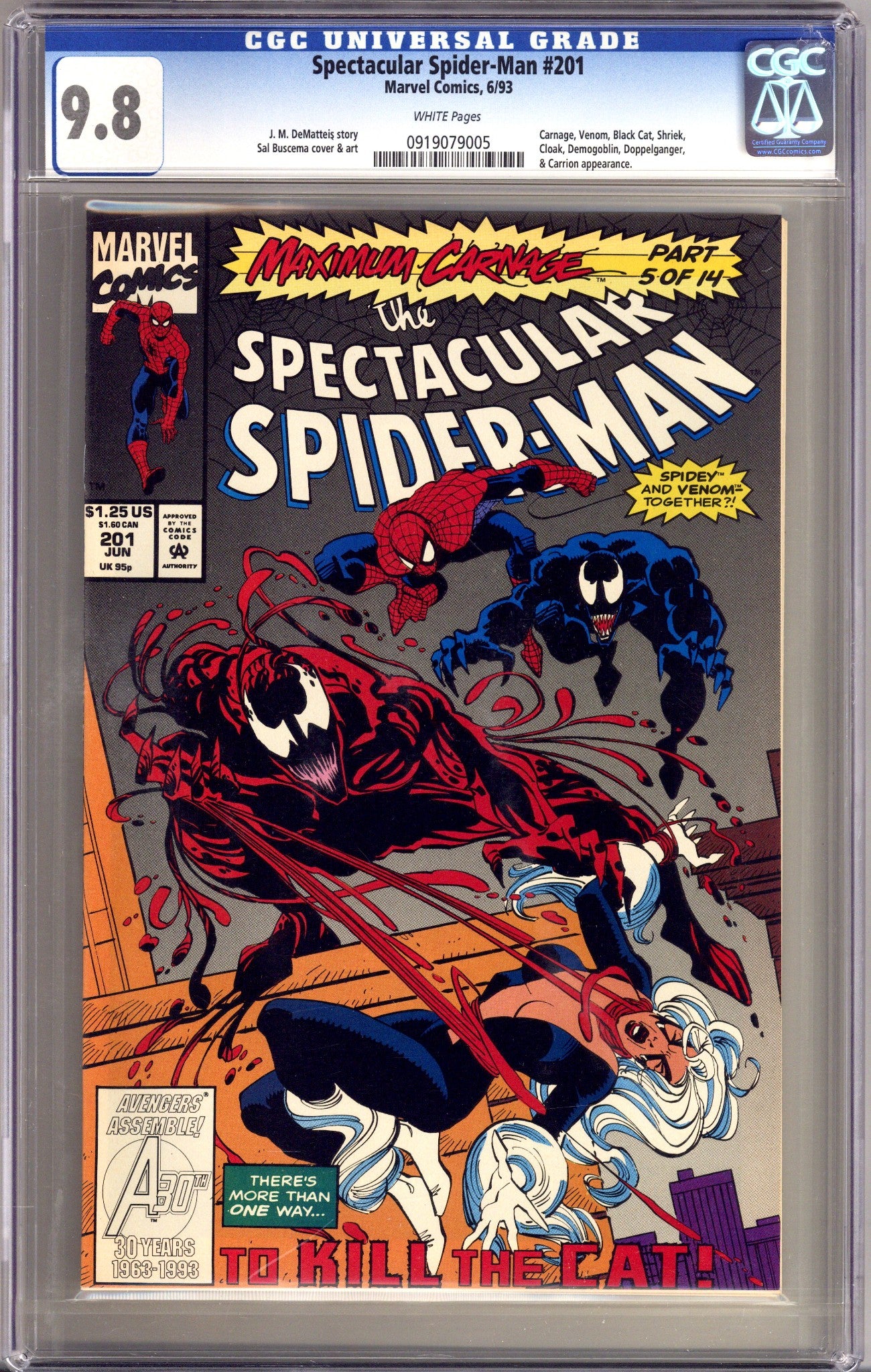 The Spectacular Spider-Man Vol 1 201 CGC 9.8 (NM/M) (1993) 