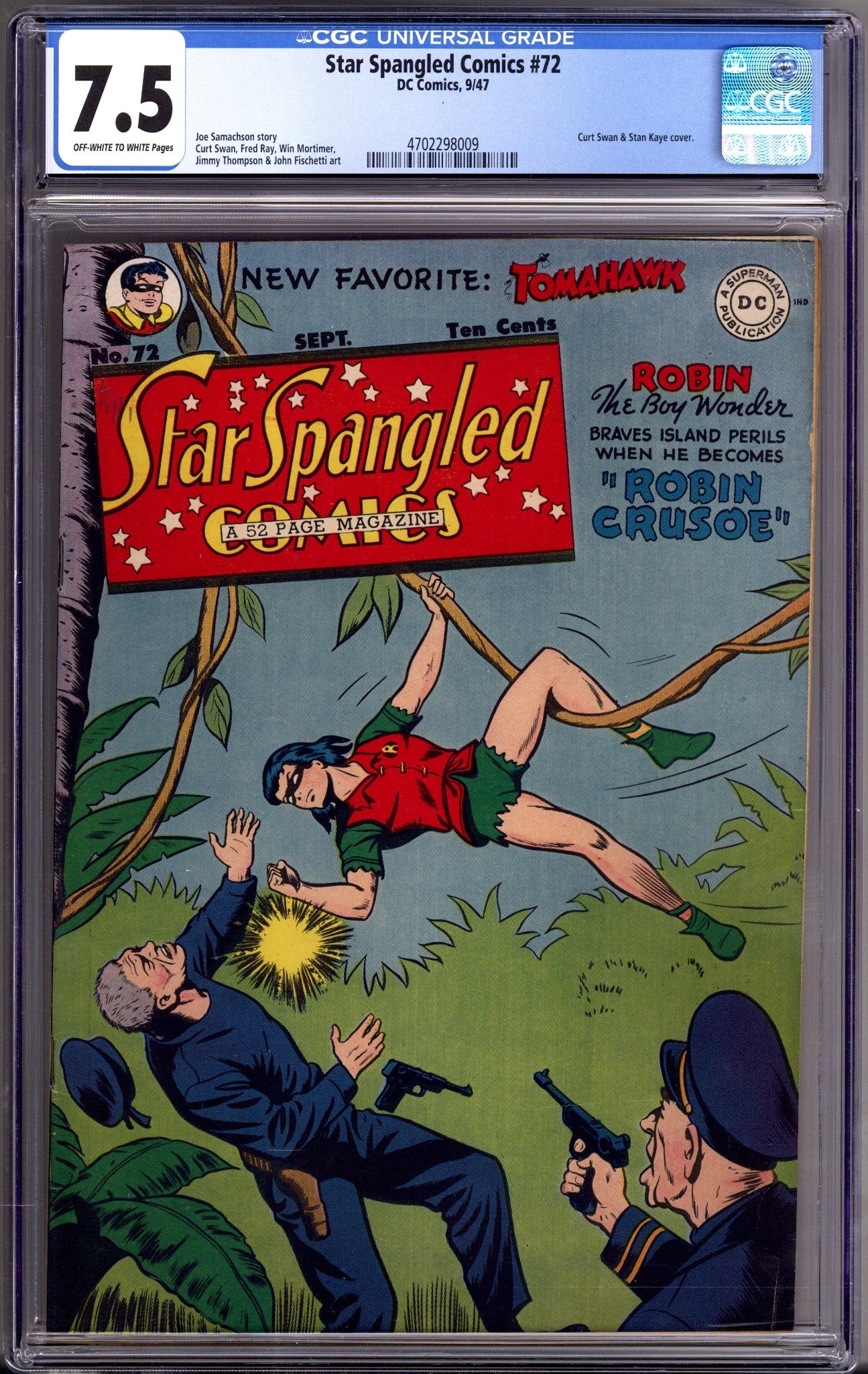 Star Spangled Comics Vol 1 72 CGC 7.5 (VF-) (1947) 