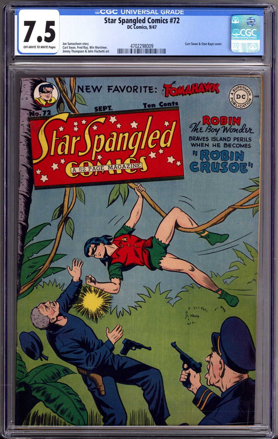 Star Spangled Comics Vol 1 72 CGC 7.5 (VF-) (1947) 