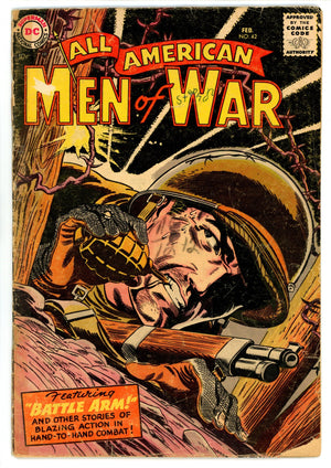 All-American Men of War 42 Cover Detached Spine Taped (1957) 