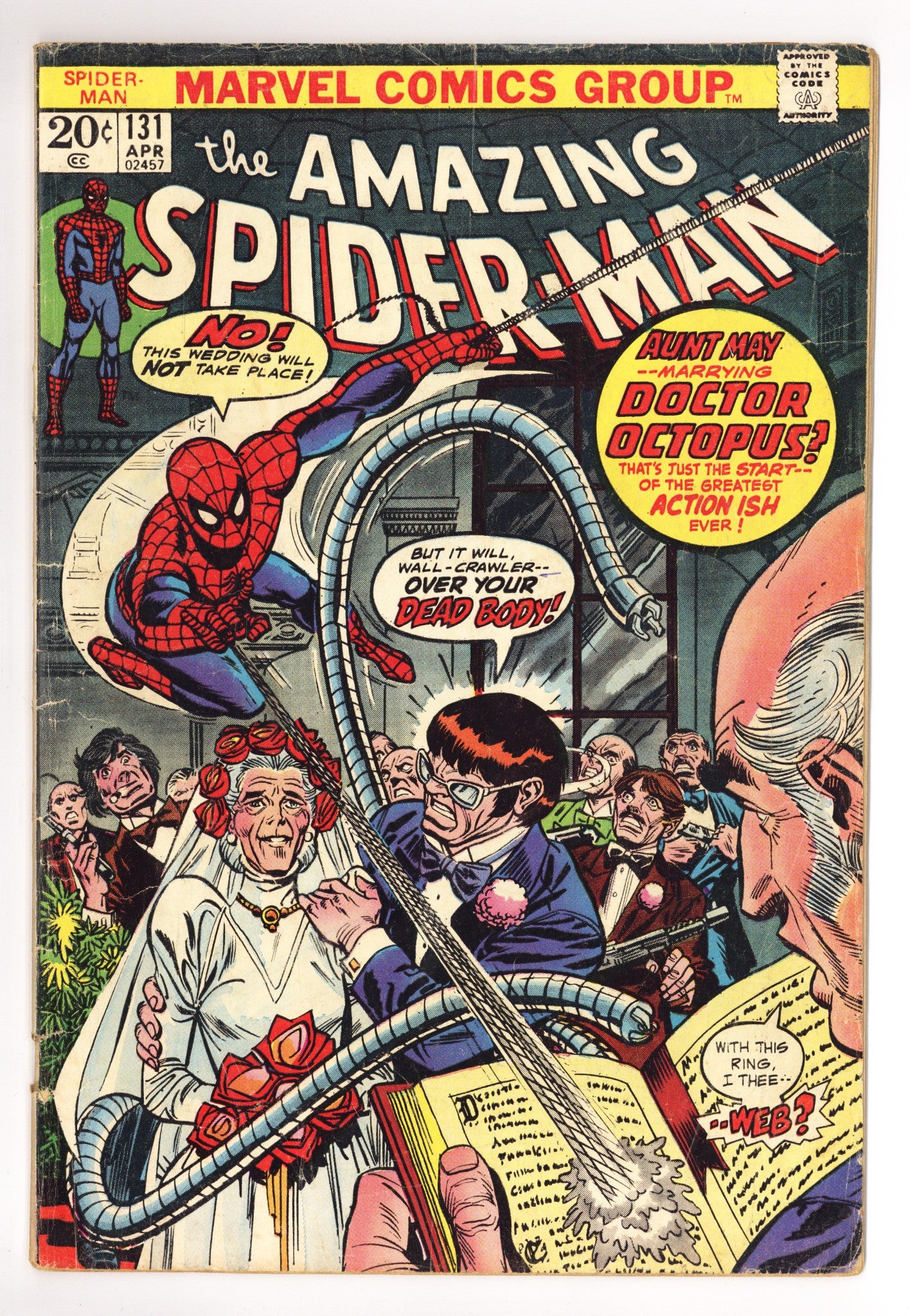 The Amazing Spider-Man Vol 1 131 GD/VG (3.0) Coupon Clipped (1974) 