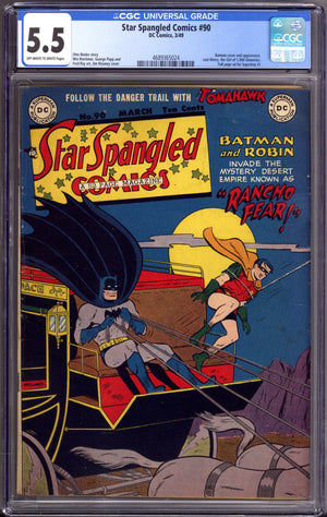 Star Spangled Comics Vol 1 90 CGC 5.5 (FN-) (1949)